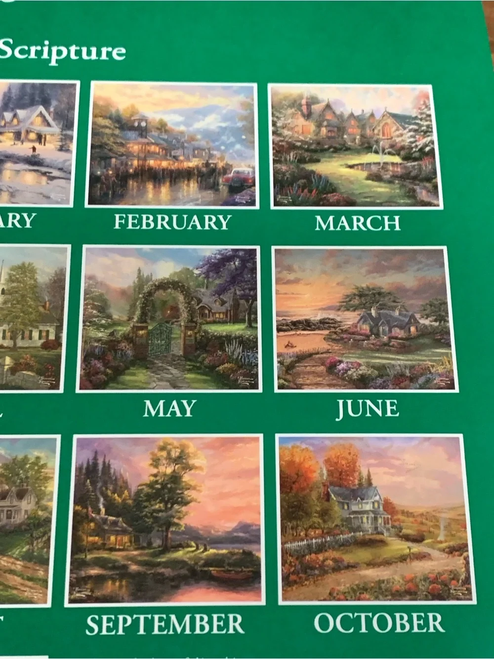 Thomas Kinkade Studios 2026 Deluxe Wall Calendar - Clean & No Writing